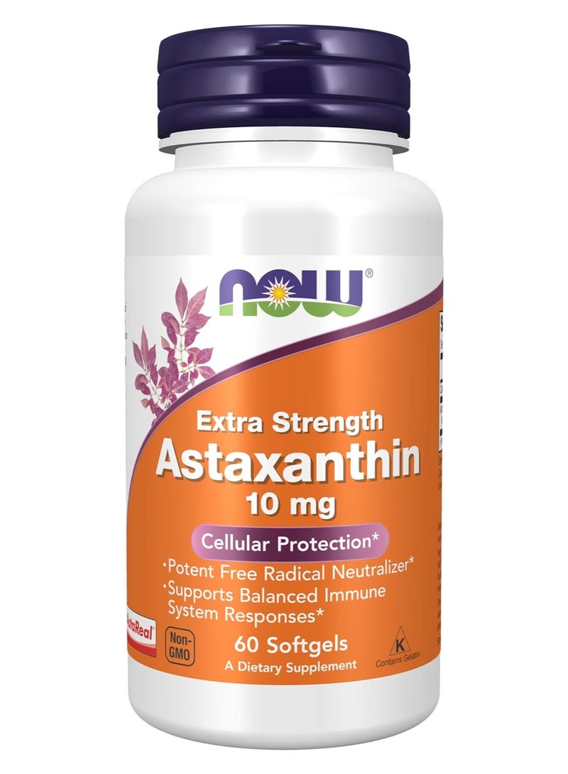 now Now Extra Strength Astaxanthin, 10mg, 60 Softgels