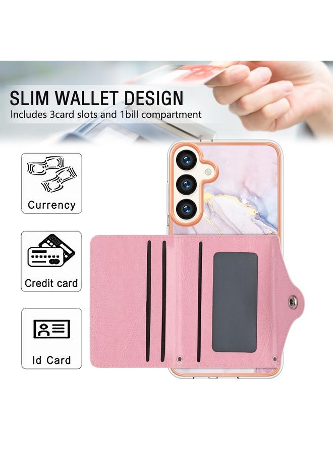 اس-توب جراب لهاتف Samsung Galaxy S24+ 5G بنمط رخامي وفتحة بطاقة IMD - Image 4