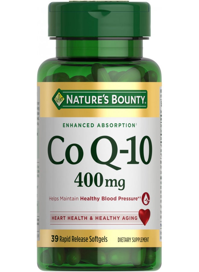 Nature's Bounty CoQ10 , Dietary Supplement, Supports Heart Health, 400mg, 39 Softgels