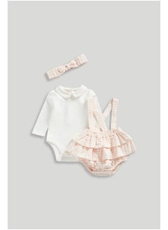 mothercare Gingham Shorts, Bodysuit and Headband Set  - Image 5