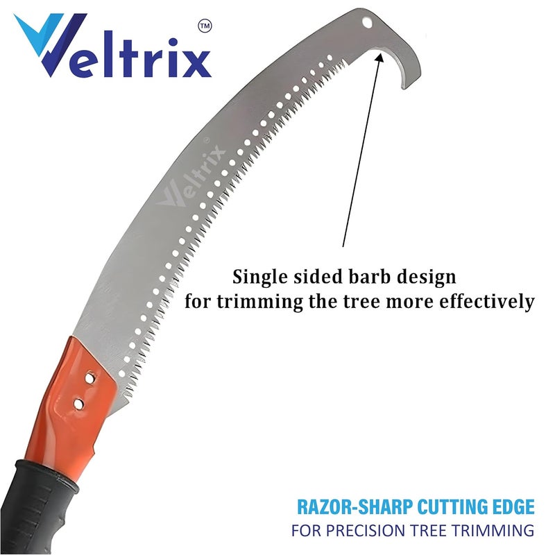 Veltrix Pruning Gardening Saw | Sharp Blade Hand Saw for Tree, Branch & Wood Cutting | Lightweight, Durable Tool for Camping & Outdoor Use (Single Hook 21inch) - Image 2