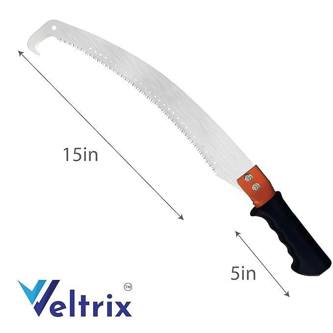 Veltrix Pruning Gardening Saw | Sharp Blade Hand Saw for Tree, Branch & Wood Cutting | Lightweight, Durable Tool for Camping & Outdoor Use (Single Hook 21inch) - Image 3
