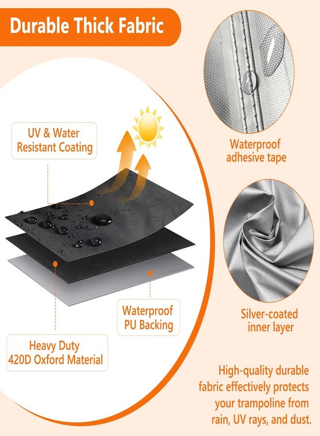 STARTWO Kids Trampoline Cover, Heavy-Duty 600D outdoor waterproof trampoline cover with body pole, Suitable for 55 inch round children's trampoline, UV-Resistant and Windproof, Black - Image 4