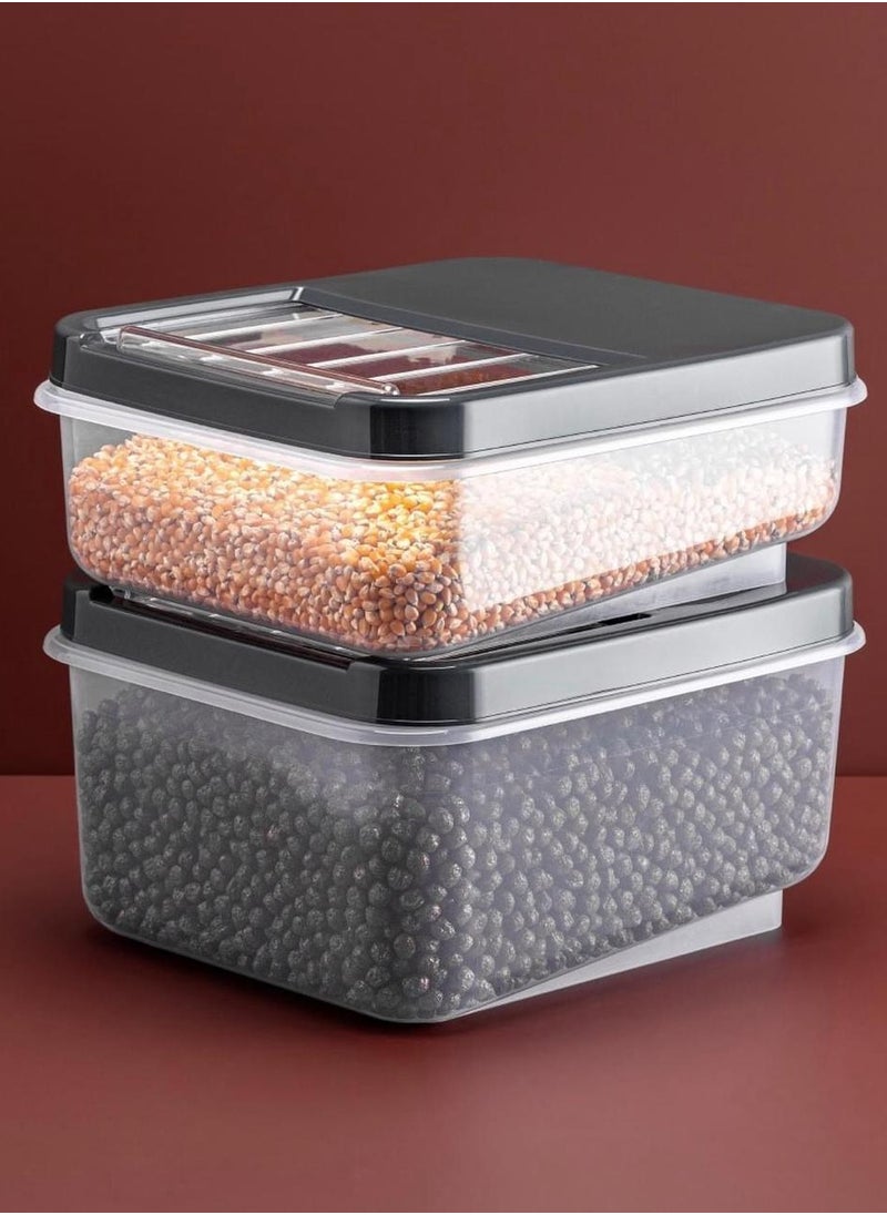 Dunia Grain/Cereal Container 7.5L with Slide Lid - Storage Solution - BPA-Free - L=34.5cm W=19cm H=17.5cm