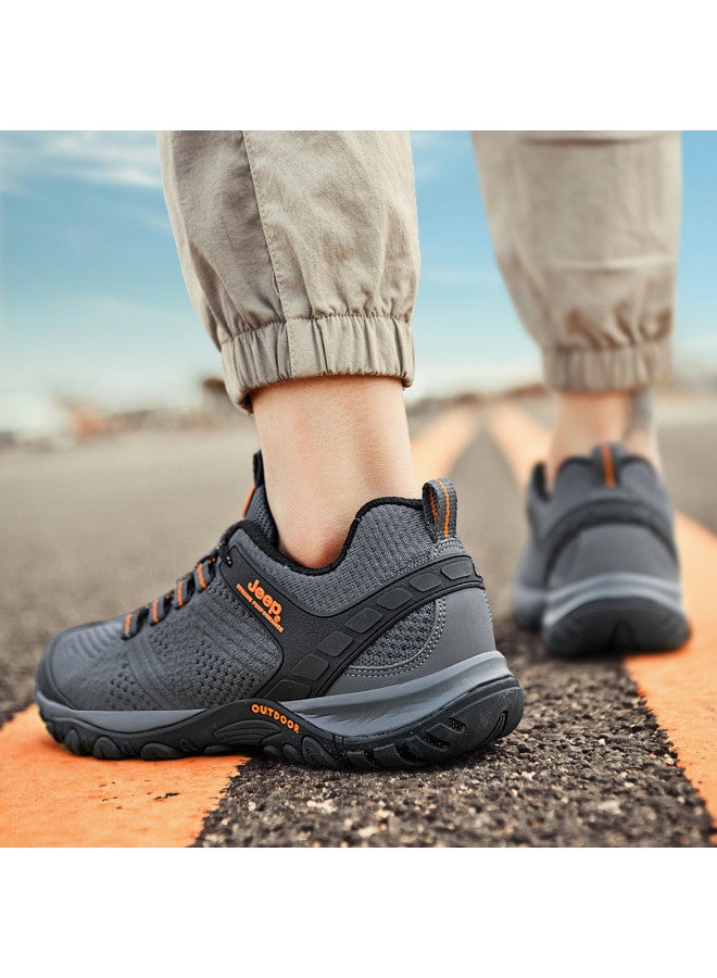 Jeep Couple's Edition】all-season Low-cut Durable Hiking Shoes With Anti-slip Breathable Flyknit Design For Walking And Trekking - Image 5