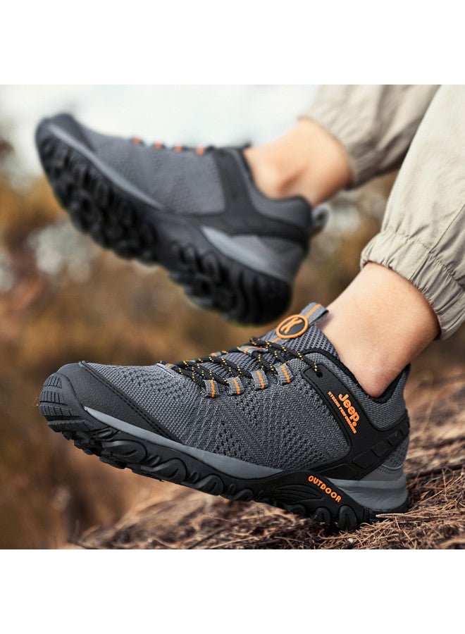 Jeep Couple's Edition】all-season Low-cut Durable Hiking Shoes With Anti-slip Breathable Flyknit Design For Walking And Trekking - Image 3