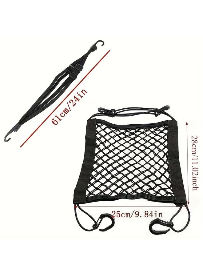 Black Elastic Binding Rope Motorcycle Bicycle Helmet Net Strap Luggage Organizer 2pcs - Image 4