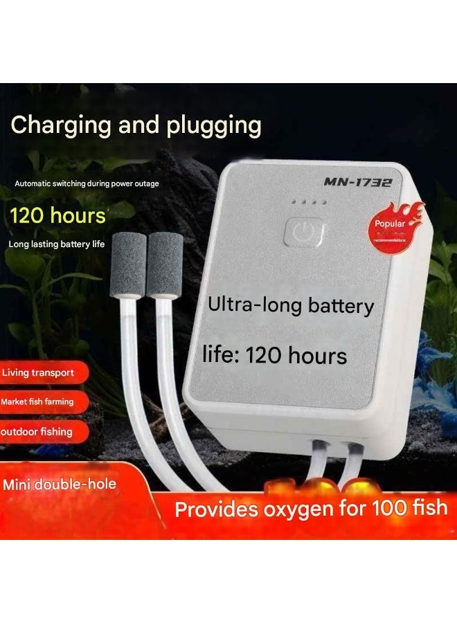 اليكليڤ مضخة أكسجين قابلة للشحن محمولة للصيد / تربية الأسماك، جهاز أكسجين صغير محمول يعمل عبر USB وصامت، للبيع بكثرة على موقع نون في السعودية - Image 1