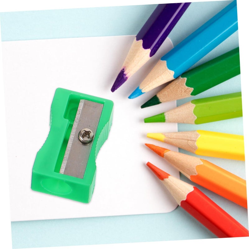 30 Pieces Mini Plastic Pencil Sharpeners Handheld Manual Sharpener Assorted Colors Bulk Easy To Clean Portable Palm Gift - Image 5