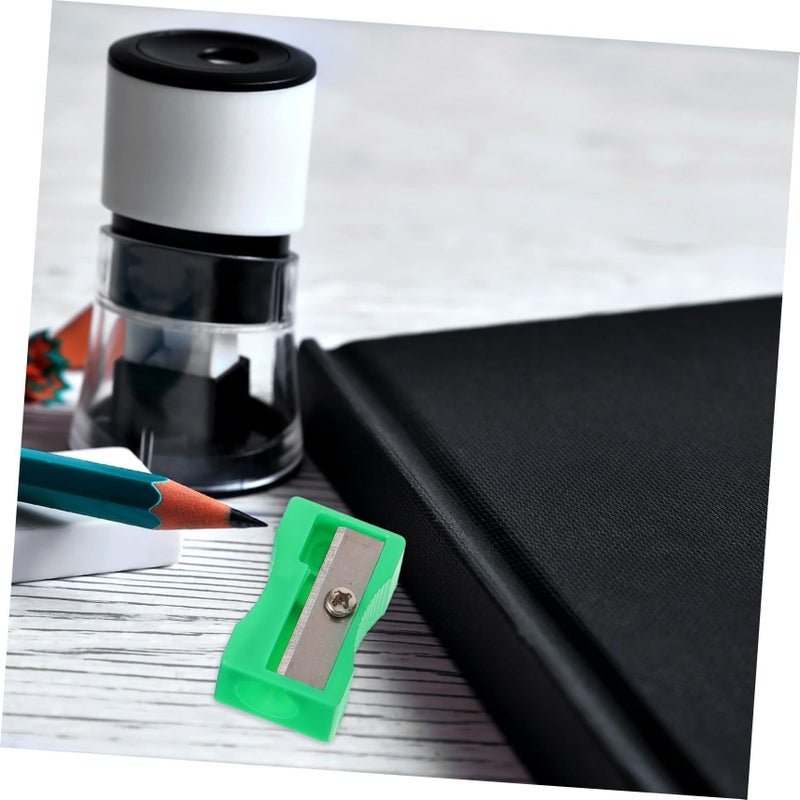 30 Pieces Mini Plastic Pencil Sharpeners Handheld Manual Sharpener Assorted Colors Bulk Easy To Clean Portable Palm Gift - Image 3