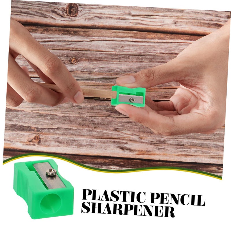 30 Pieces Mini Plastic Pencil Sharpeners Handheld Manual Sharpener Assorted Colors Bulk Easy To Clean Portable Palm Gift - Image 4