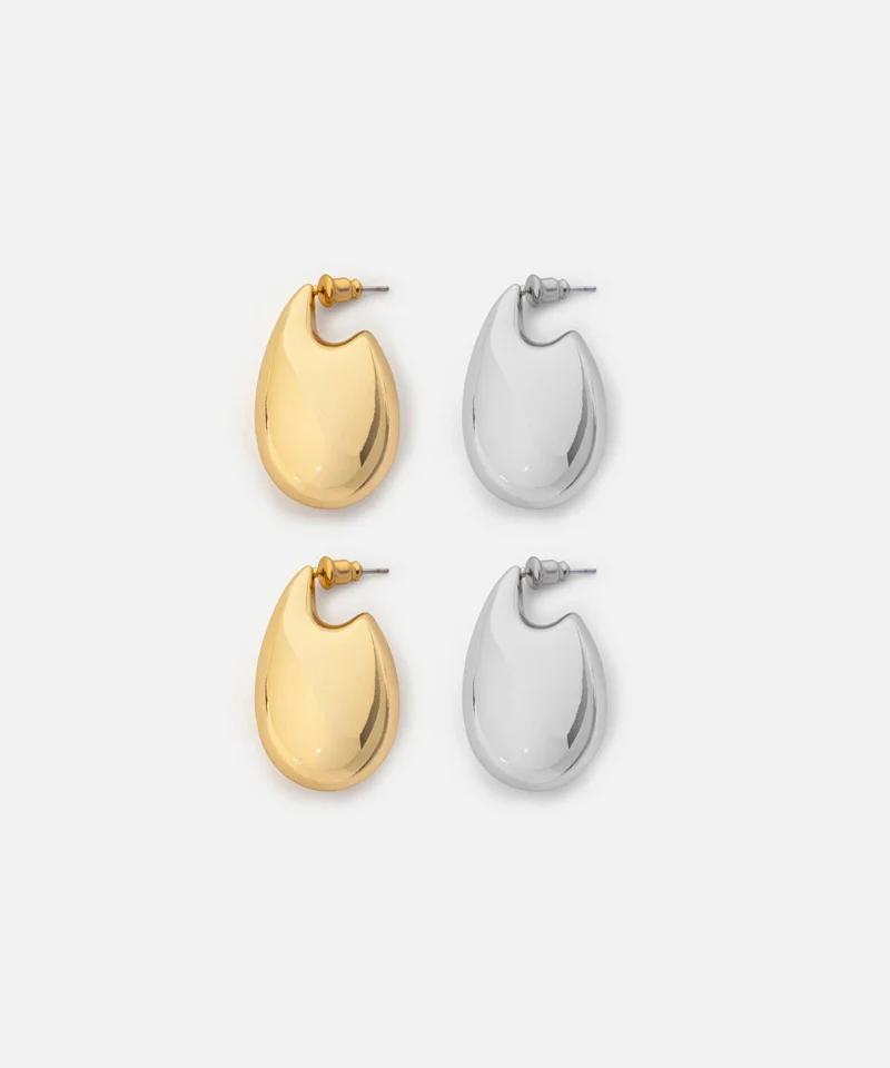 Ipekyol Two-Tone Earrings Set