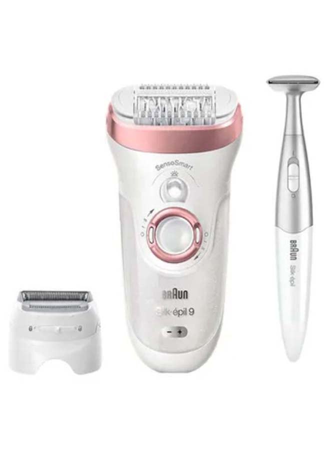 BRAUN Silk-Epil 9 SensoSmart Wet and Dry Epilator 3-in-1 Trimmer Rose Gold/White/silver - Image 1
