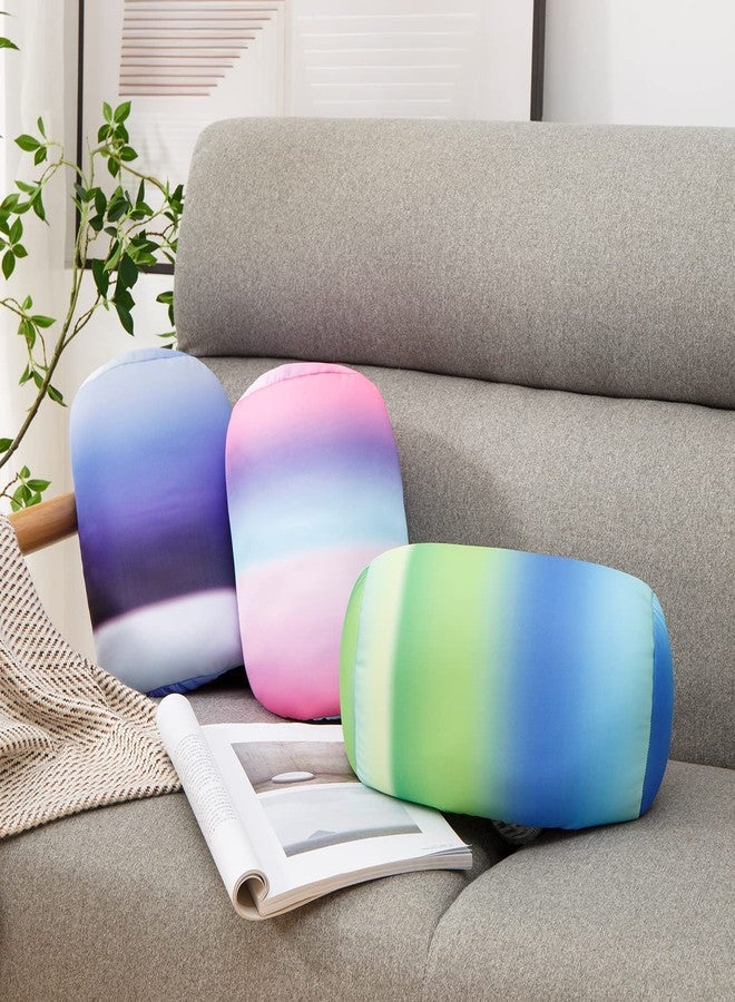 Focustree Squish Microbead Pillow Neck Lumbar Body Sopport Microbead Bolster 7 and 12Inches Travel Pillows for Chair Sleeping Car Seat Emotional Colorful Dormroom Accessory (Black Blue) - Image 5