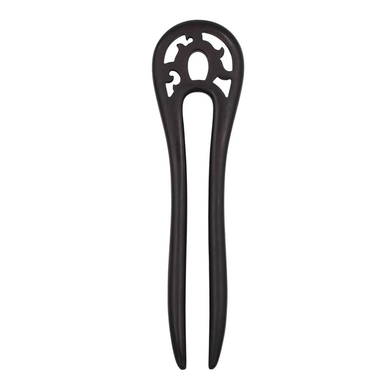 REAL SIC Natural Sandalwood Hair Fork for Long Hair  Classic Vintage Boho Style from Sustainable Wood  Fashionable Hair Pin Alternative for Women and Men Sun