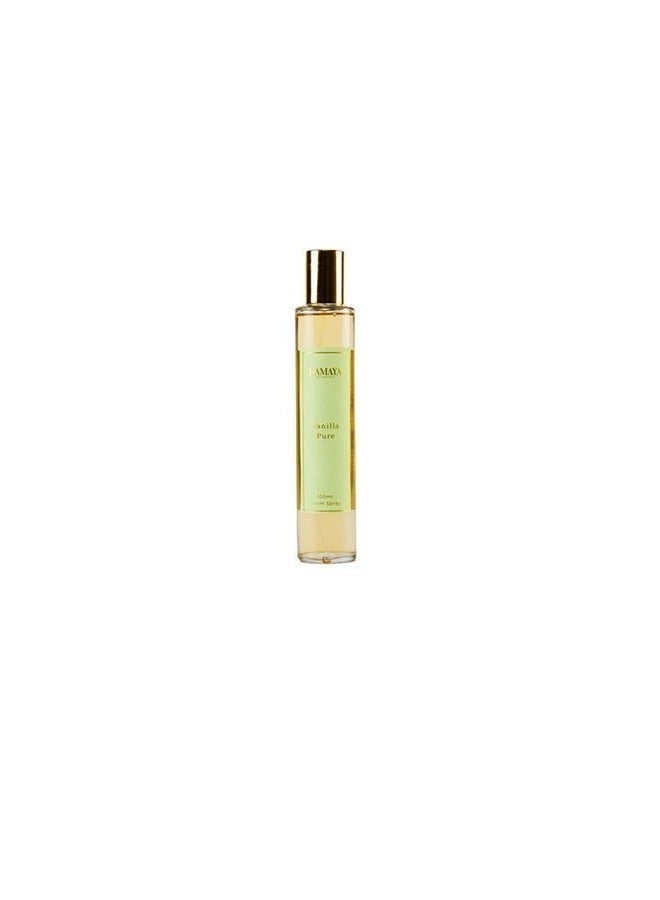 KAMAYA Iris Collection Vanilla Pure Room Spray 100ml | Long lasting Vanilla pure fragrance in clear bottle with gold lid - Image 2