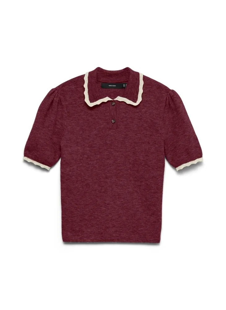 Vero Moda Casual 2/4 Sleeve Polo Pullover