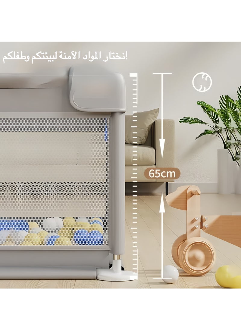 آسي بلاي حاجز لعب للأطفال بمساحة واسعة، شبكة قابلة للتنفس، إطار فولاذي متين، باب بسحاب، آمن ومناسب للاستخدام الداخلي والخارجي  - Image 3