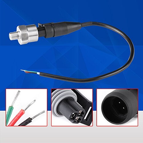 Hilitand Pressure Transducer 100 PSI 1/8" NPT Thread Stainless Steel Pressure Transducer Sender Sensor for Oil Fuel Air Water 100PSI - Image 2