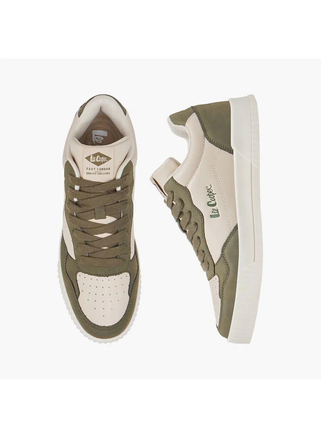 لي كوبر Women's Logo Detail Sneakers with Lace-Up Closure