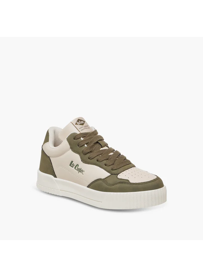 لي كوبر Women's Logo Detail Sneakers with Lace-Up Closure