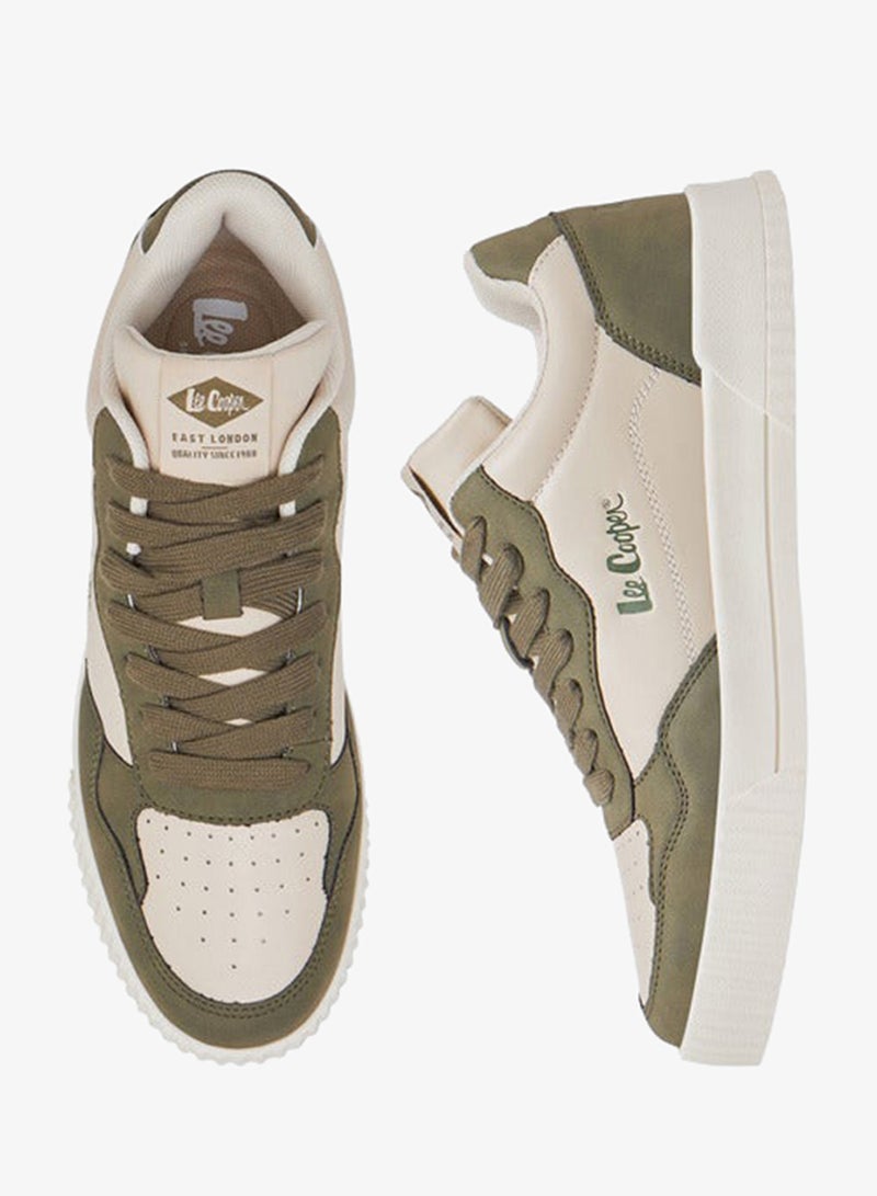 Lee Cooper Women's Logo Detail Sneakers with Lace-Up Closure - Image 3