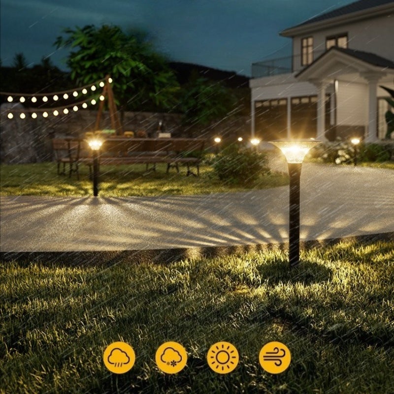 2PCS Solar Lawn Light Outdoor Garden Decorative LED Yard Patio Villa Spike Light Landscape Night Lighting Small Pathway Lamp - Image 4
