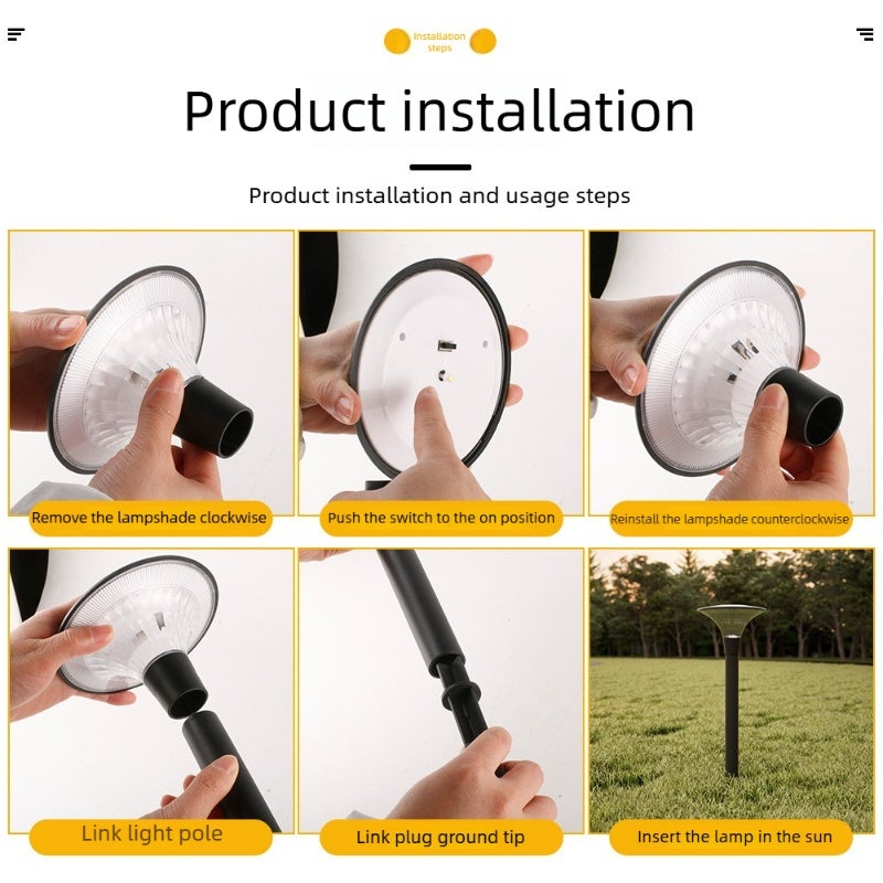 2PCS Solar Lawn Light Outdoor Garden Decorative LED Yard Patio Villa Spike Light Landscape Night Lighting Small Pathway Lamp - Image 5