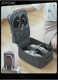Joychic Shoe Bags for Travel Holds 3 Pair of Shoes Storage Organizer Travel Bag for Packing Travel Essentials for Flying Carry on Luggage Travel Accessories Grey  - Image 1