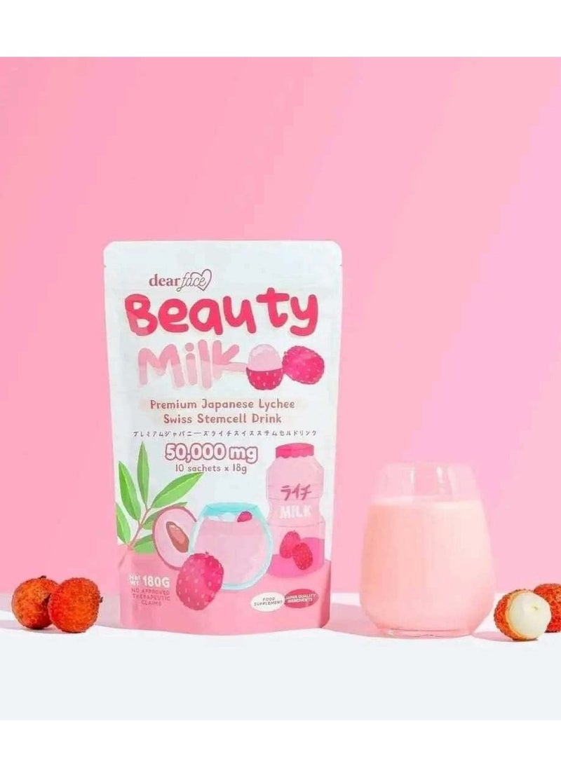 dear face Beauty Milk Premium Japanese Lychee Swiss Stemcell Drink  - Image 3