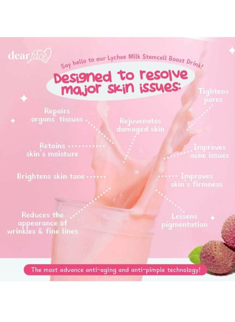 dear face Beauty Milk Premium Japanese Lychee Swiss Stemcell Drink  - Image 5