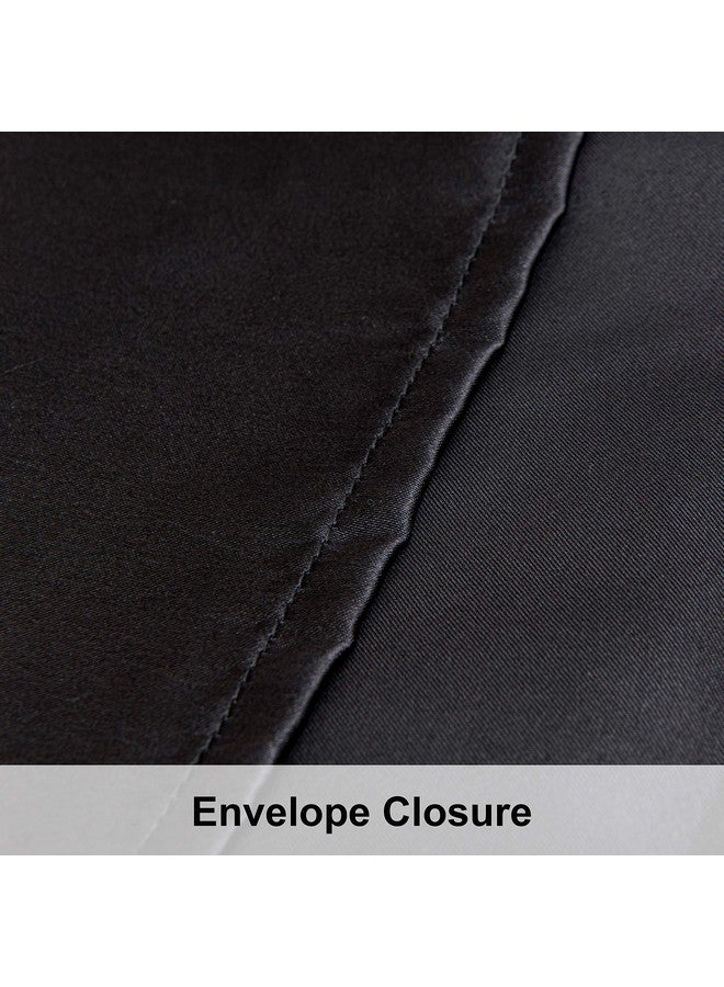 NTBAY 2 Pack Satin Standard Pillowcases for Hair and Skin, Luxurious and Silky Pillow Cases with Envelope Closure, 20x26 Inches, Black - Image 3