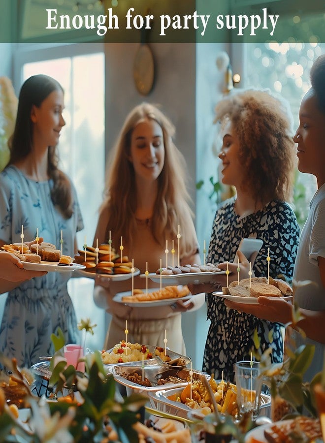 FoldTier مجموعة FoldTier من 150 قطعة من أعواد الكوكتيل بلون أخضر فاتح، مصنوعة من الخيزران واللؤلؤ، بطول 4.7 بوصة، مثالية لتزيين المقبلات والسندويشات والمشروبات والفواكه والأطعمة. أعواد كوكتيل طويلة مزخرفة، مناسبة للحفلات والمناسبات الخاصة. - Image 3