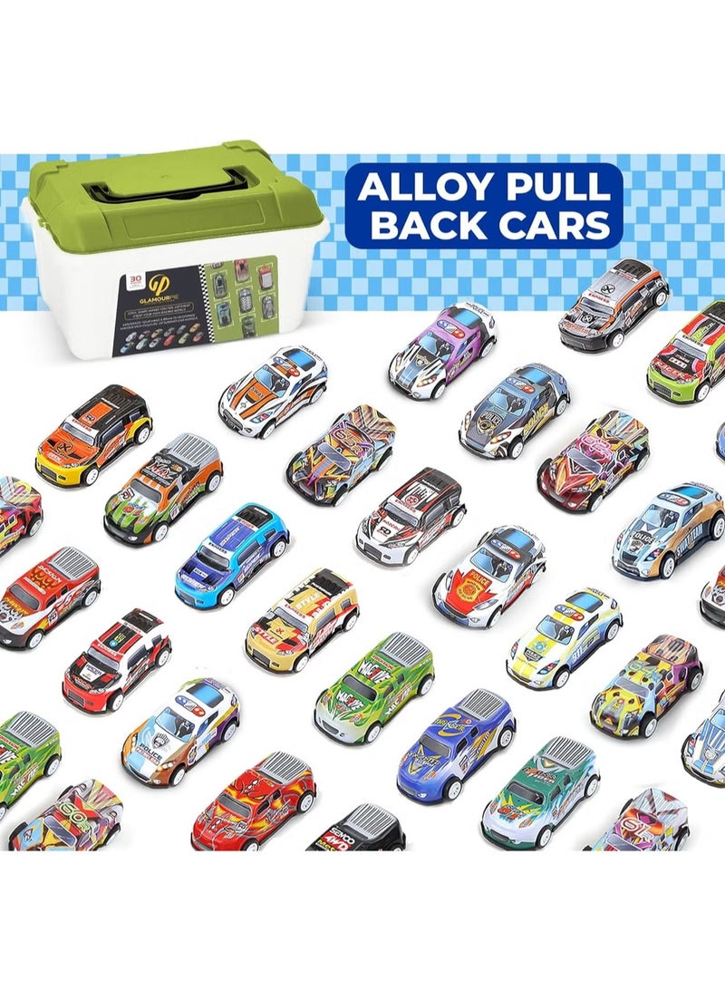 20 قطعة من ألعاب السيارات هدايا الحفلات، لعبة سيارات السباق القابلة للسحب، ألعاب صغيرة للأطفال الأولاد والبنات الصغار، حقيبة هدايا للحفلات للأطفال من سن 3 إلى 10 سنوات، هدية للأولاد والبنات مع صندوق تخزين - Image 1