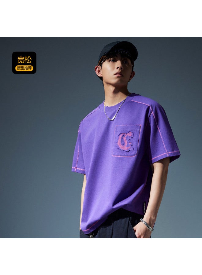 Cabbeen Short Sleeve Men's T-shirt Creative Graffiti Logo Casual Summer Short Sleeve T-shirt Men's Wear - Image 4