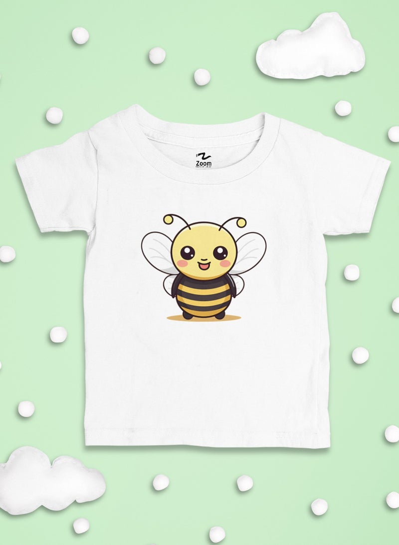 ZOOM Cute Bee Design Trendy T-Shirt For Kids 