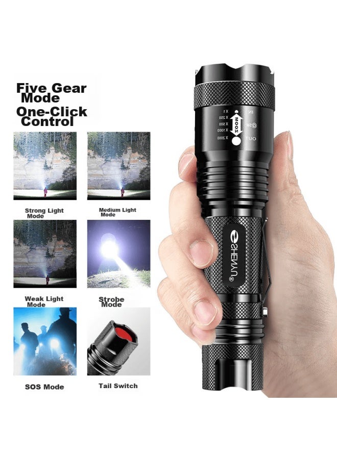 Shenyu Flashlight, High-power Handheld Torch, Compact Mini Zoomable Long-range Ultra-durable Super Bright Outdoor Cycling Light - Image 5