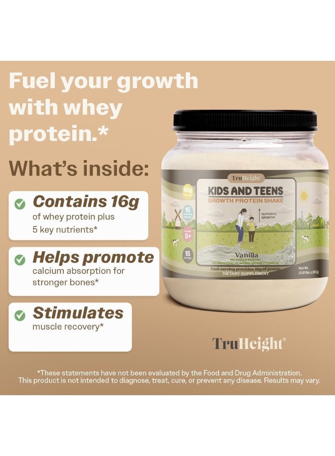 TruHeight Growth Protein Shake Ages 5+ (Vanilla) - Pediatric Recommended - Clinically Proven Nutrients, Vitamins, & Minerals for Kids, Teens & Young Adults - Immune Support, Powder Shakes & Snacks - Image 4