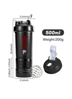 SportQ SportQ®️ Protein Shaker Bottle (450 ml) Leakproof Shaker Bottle with Storage for Protein and Pills - BPA Free Shaker Bottle for Gym and Workout  - Image 4
