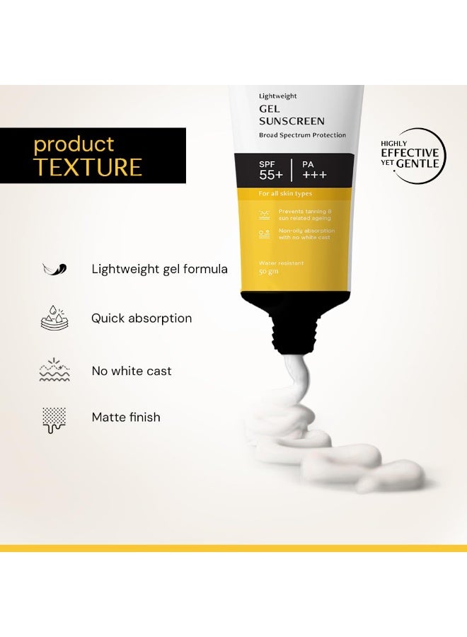 Deconstruct Face Gel Sunscreen SPF 50 + and PA+++ | Gel based sunscreen for oily, combination skin, normal skin | Broad spectrum sunscreen, No White Cast, Lightweight - 50g - Image 4