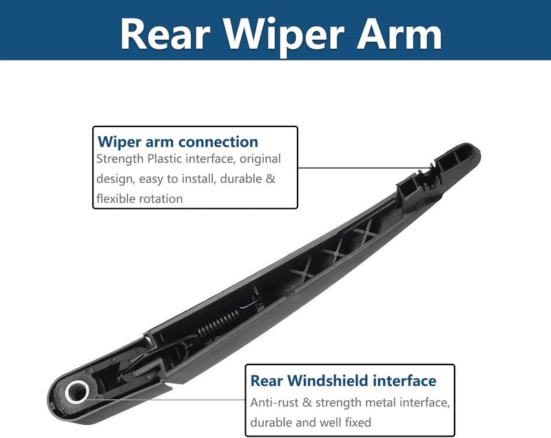 DUILEO Rear Windshield Wiper Arm & Blade Set for Ford Escape & Mercury Mariner (2008-2012) - Image 4