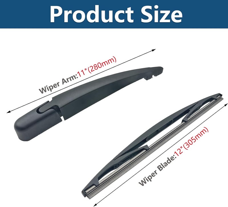 DUILEO Rear Windshield Wiper Arm & Blade Set for Ford Escape & Mercury Mariner (2008-2012) - Image 3