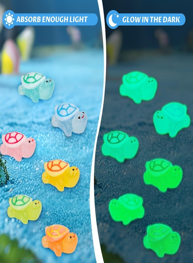 Soarly 50 PCS Mini Luminous Resin Sea Turtles for - Mini Resin Animals Miniature Figures for Fairy Garden Micro Landscaping Dollhouse Home Decor Crafts - Image 5