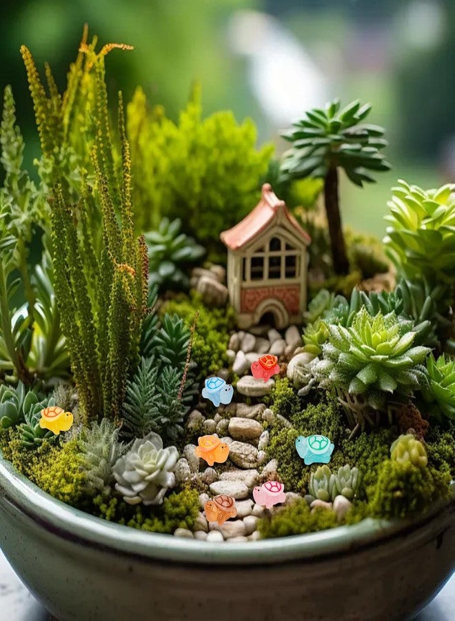 Soarly 50 PCS Mini Luminous Resin Sea Turtles for - Mini Resin Animals Miniature Figures for Fairy Garden Micro Landscaping Dollhouse Home Decor Crafts - Image 3