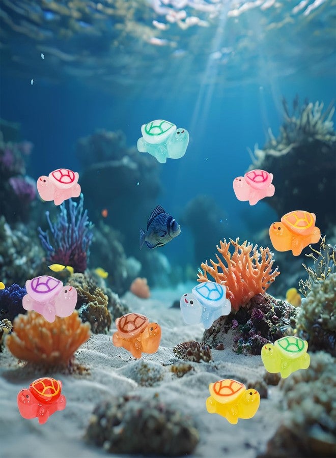 Soarly 50 PCS Mini Luminous Resin Sea Turtles for - Mini Resin Animals Miniature Figures for Fairy Garden Micro Landscaping Dollhouse Home Decor Crafts - Image 4