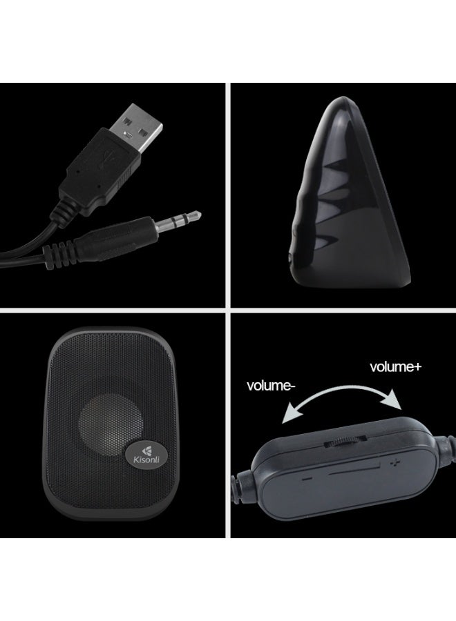 Kisonli KS-09 Computer 2 Inch Speakers Desktop Fashion Sound Speaker - Image 3