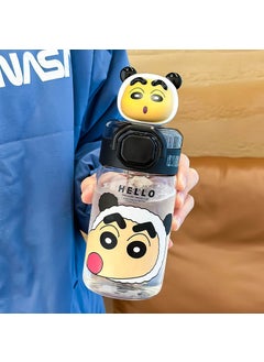 Crayon Shin-chan Glass Straw Cup High-Temperature Resistant Black