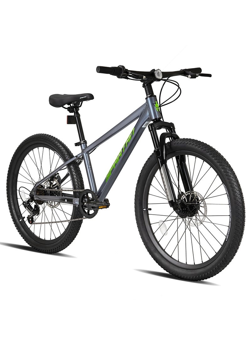 Spartan Spartan 24" Maverick MTB Grey - Wide Knobby Tyres, Premium & Sleek Build, Shimano Groupset & Dual Disc Brakes  - Image 1