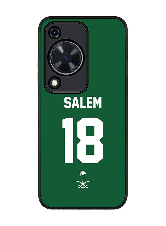 Stylizedd Rugged Black edge case for Huawei nova Y72 / Huawei Enjoy 70 4G, Slim fit Flexible Thin Cover - Football Team - Saudi Arabia, Player Name - Salem - Image 1