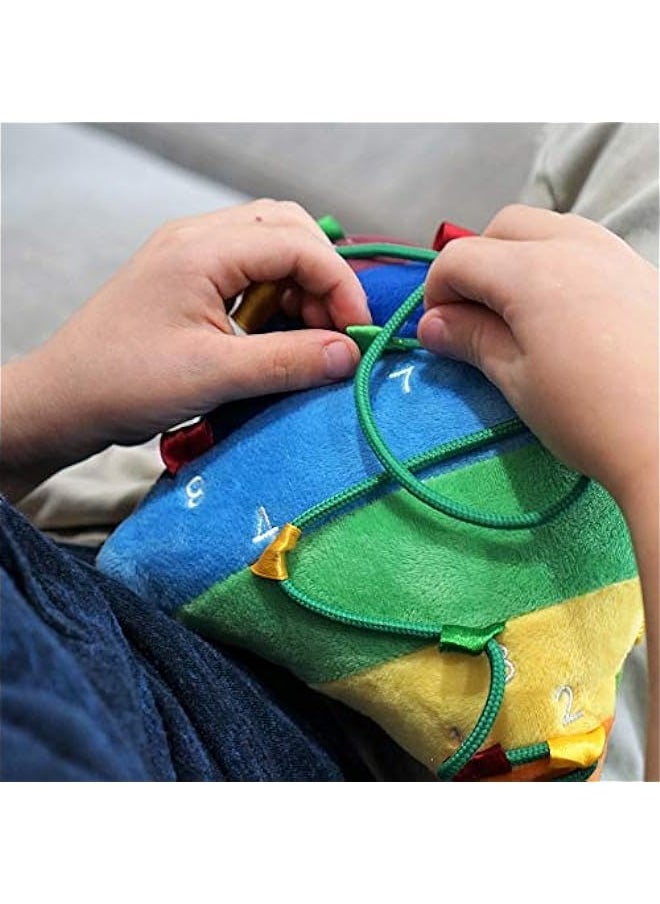 DURKU - Sensory Fine Motor Development Toy - Buckle Pillow for OT Therapy, Threading, Counting, Latches, and Zipper Skills - Image 1
